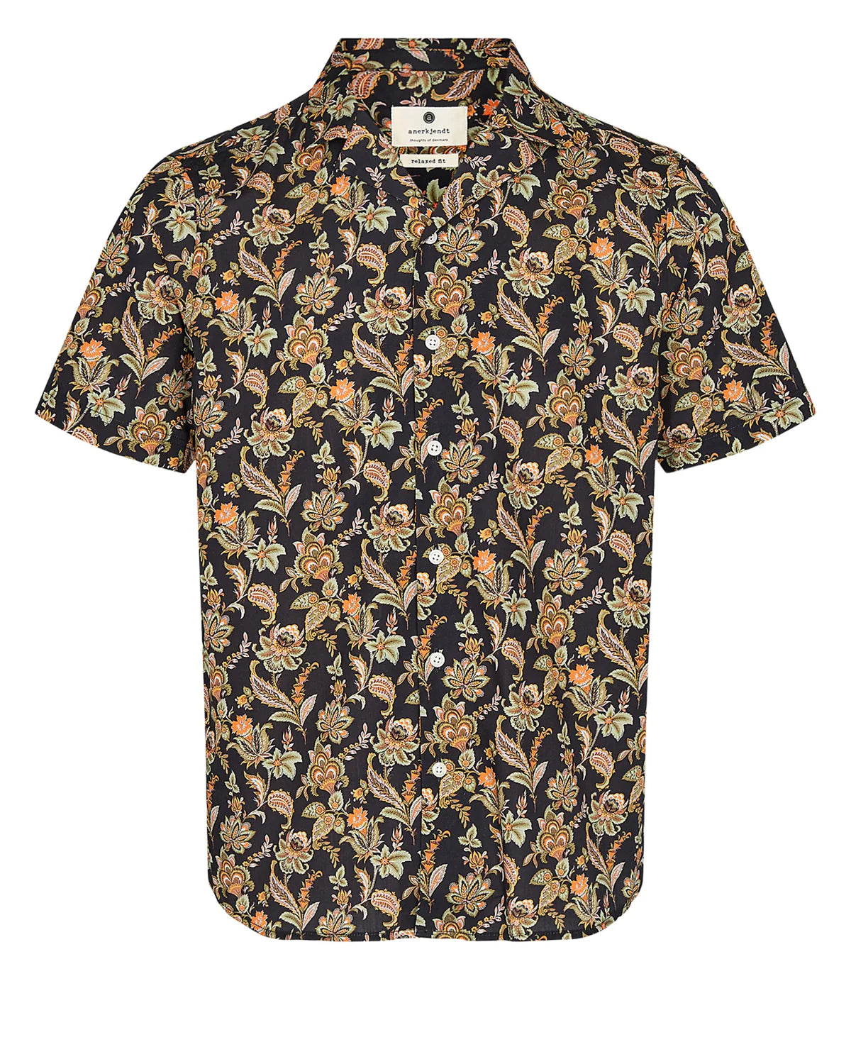 Anerkjendt Dark Paisley Poplin Shirt for Men - Akleo S/S Collection