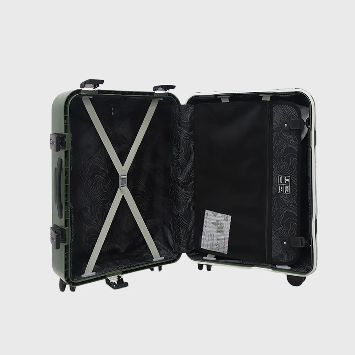 Arctic Fox Olive Check-in Hard-side Luggage Trolley Bag