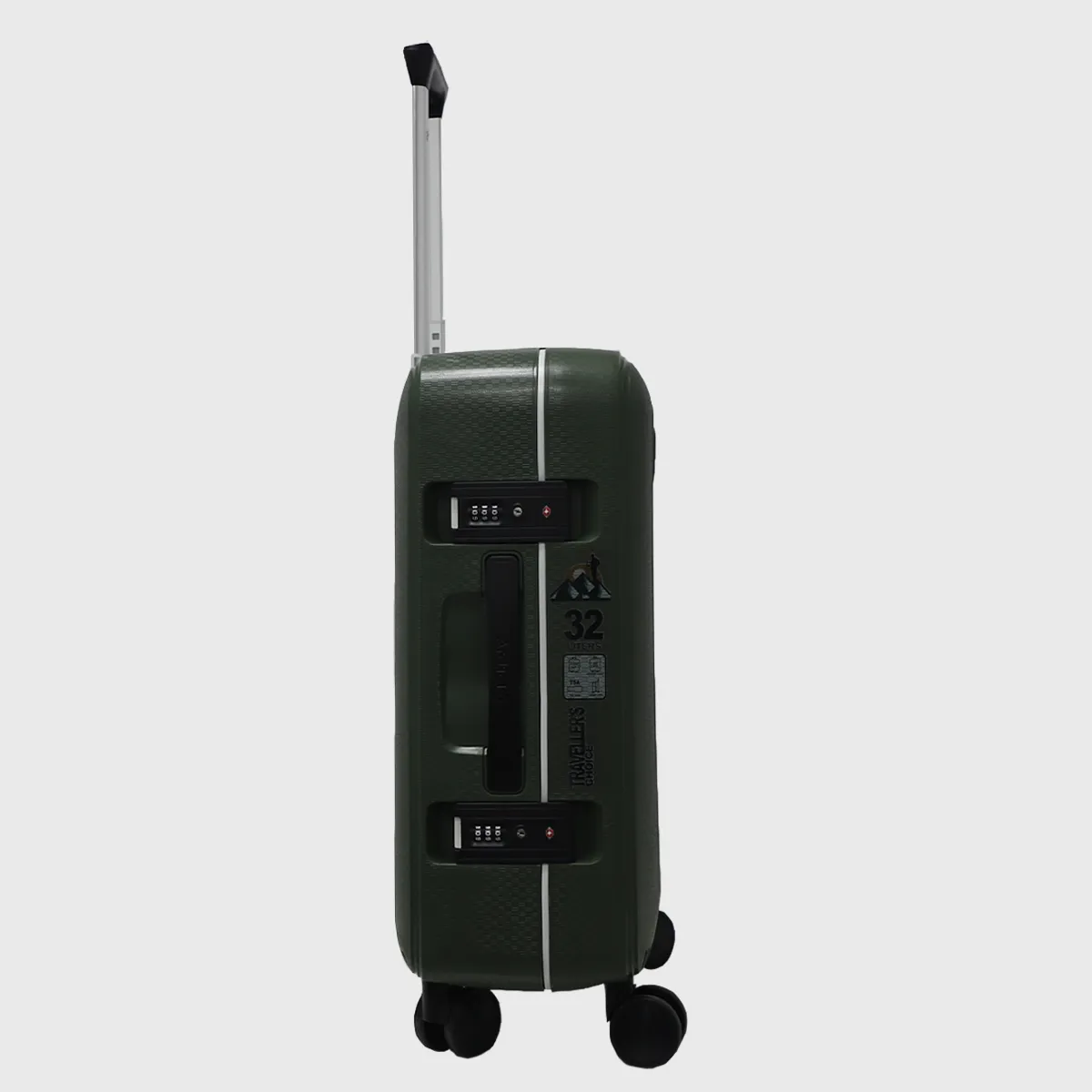 Arctic Fox Olive Check-in Hard-side Luggage Trolley Bag