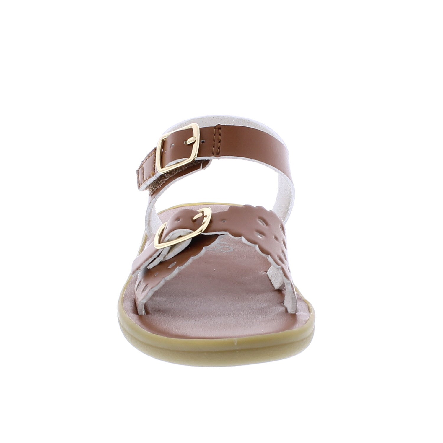 Ariel Eco Kid's Casual Sandal - Tan Microfiber.