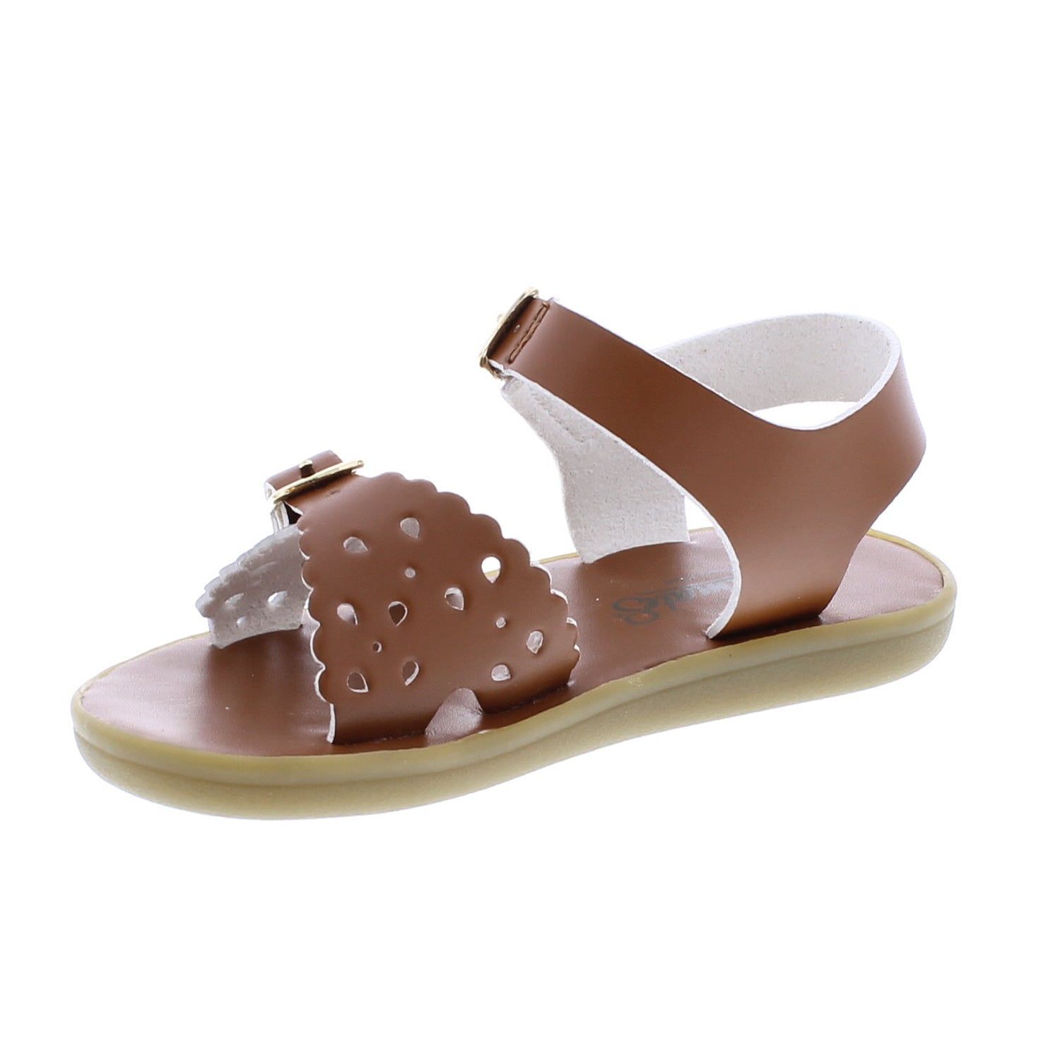 Ariel Eco Kid's Casual Sandal - Tan Microfiber.