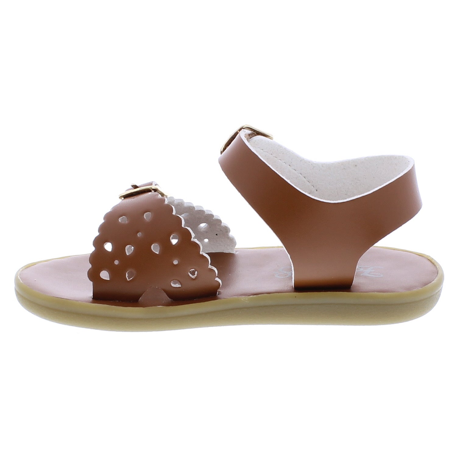 Ariel Eco Kid's Casual Sandal - Tan Microfiber.