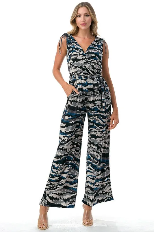 Ariella Belted Surplice Culotte Jumpsuit can be rewritten as Ariella Surplice Culotte Jumpsuit with Belt.