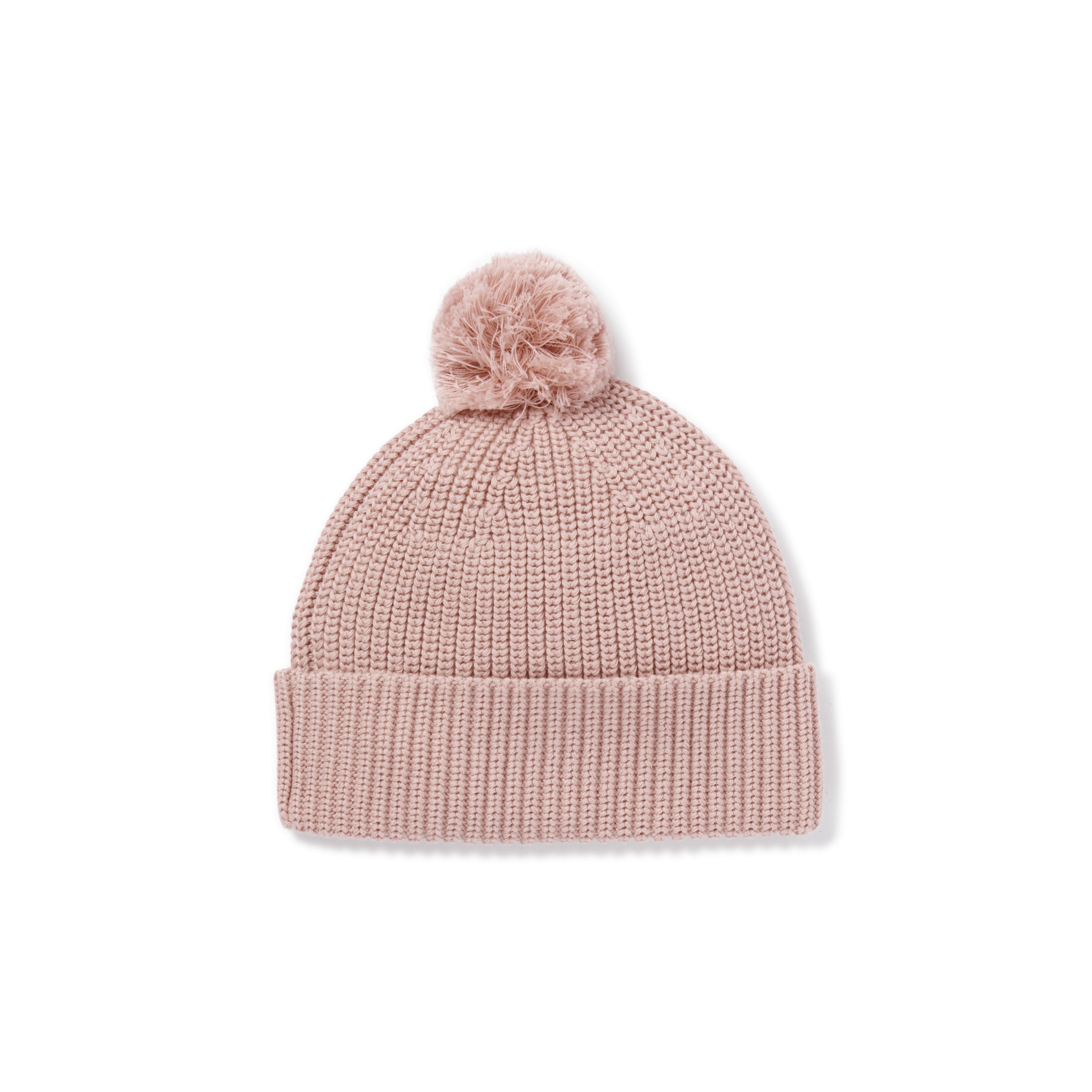 Aster & Oak Rose Knit Beanie - Organic Cotton Baby Beanie Hat with Rose Design