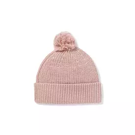 Aster & Oak Rose Knit Beanie - Organic Cotton Baby Beanie Hat with Rose Design