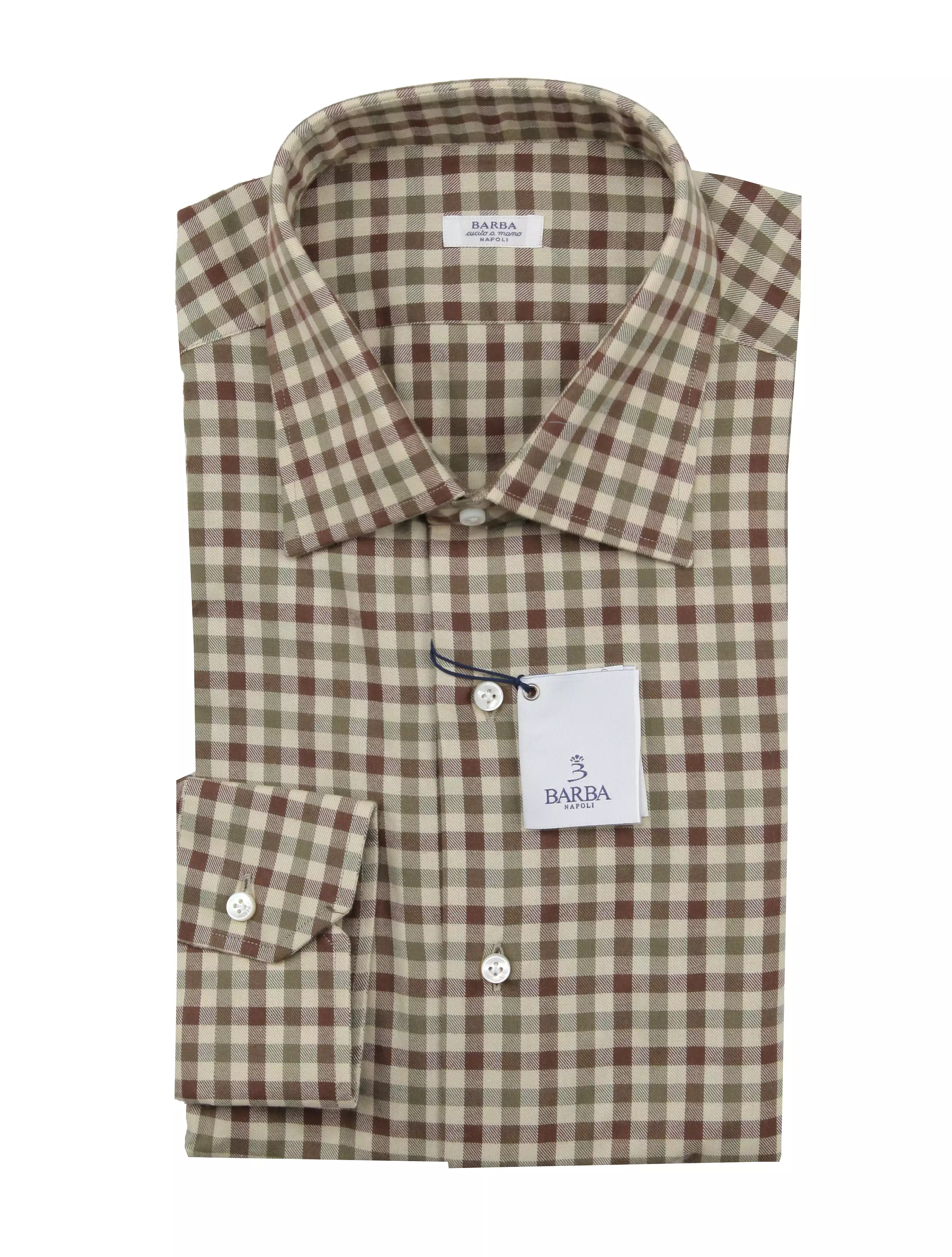 Barba Napoli Slim Brown Shirt