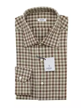 Barba Napoli Slim Brown Shirt