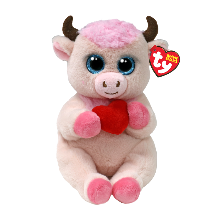 Beanie Belly Holiday Collection - Heart Sprinkles Cow