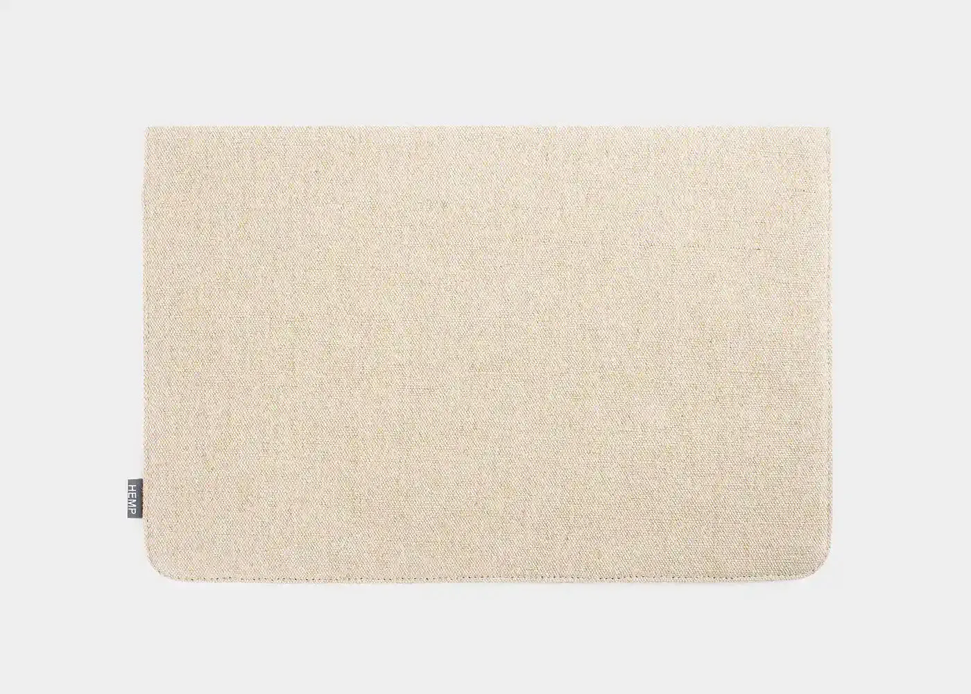 Beige hemp laptop case