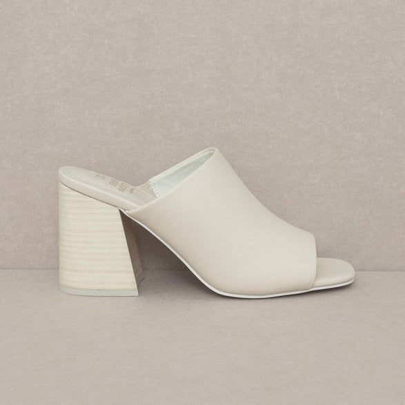 Beige Kathleen Block Heel