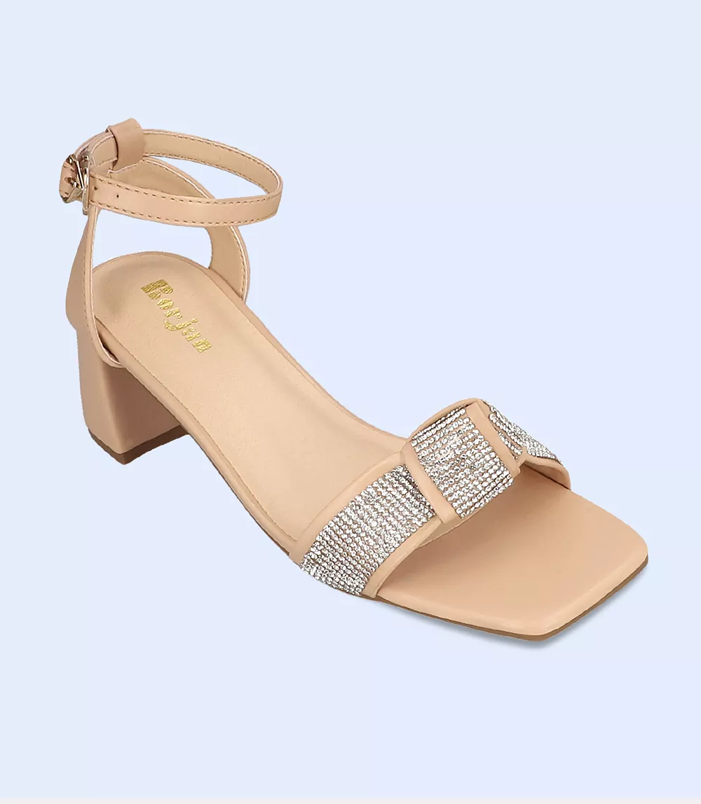 beige women formal sandal heels