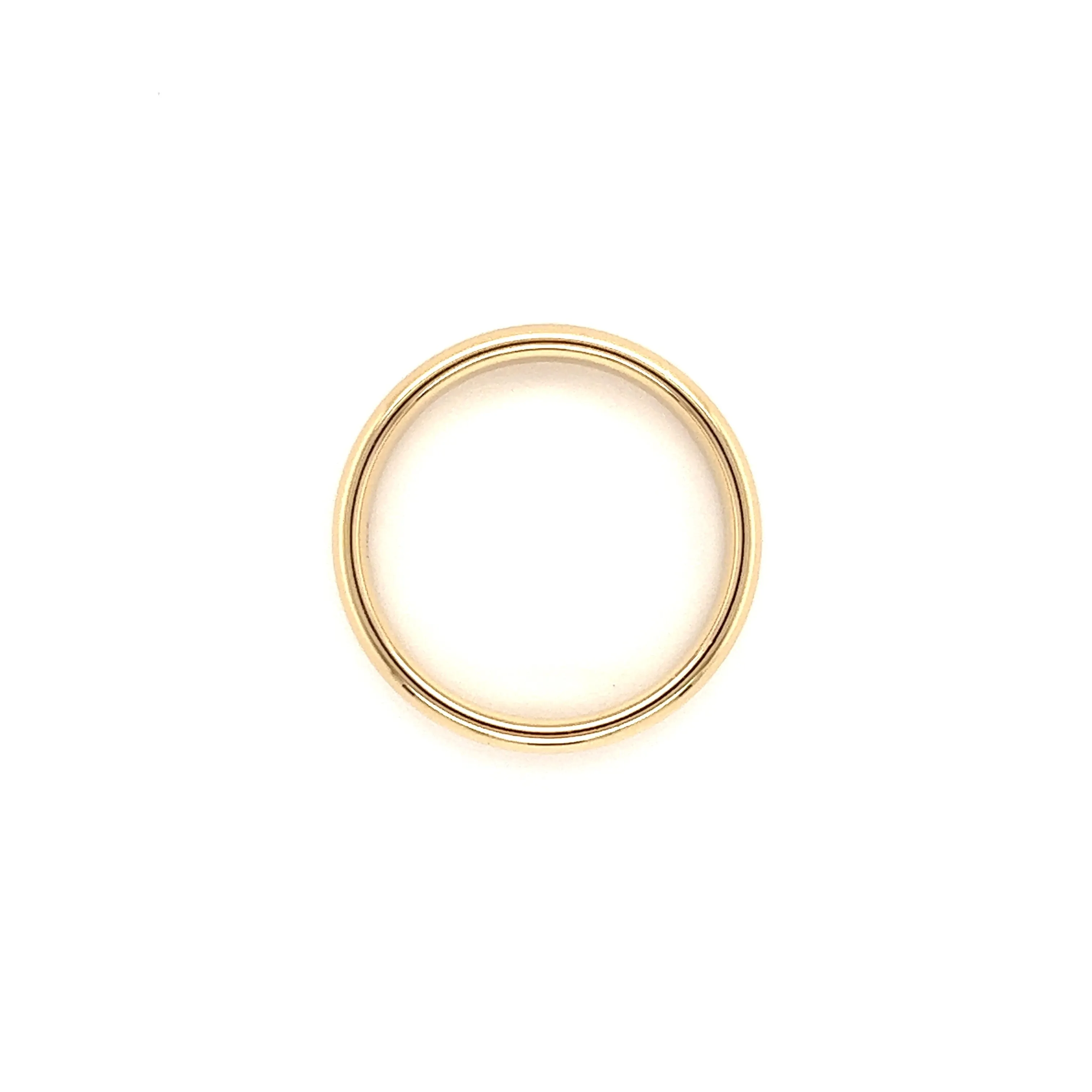 Beveled Edge 5mm Comfort Fit Ring in 14K Yellow Gold