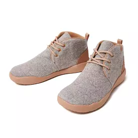 Bilbao Grey Wool Lace-up Boots Men