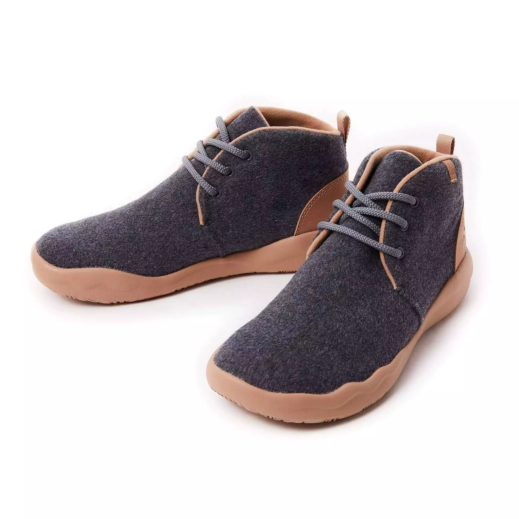 Bilbao Men's Gray Wool Lace-up Boots