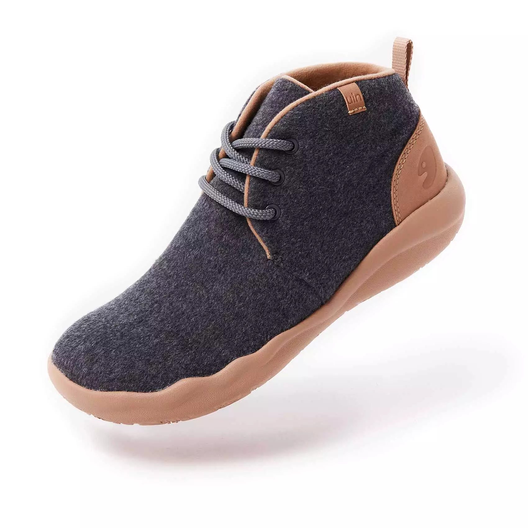 Bilbao Men's Gray Wool Lace-up Boots