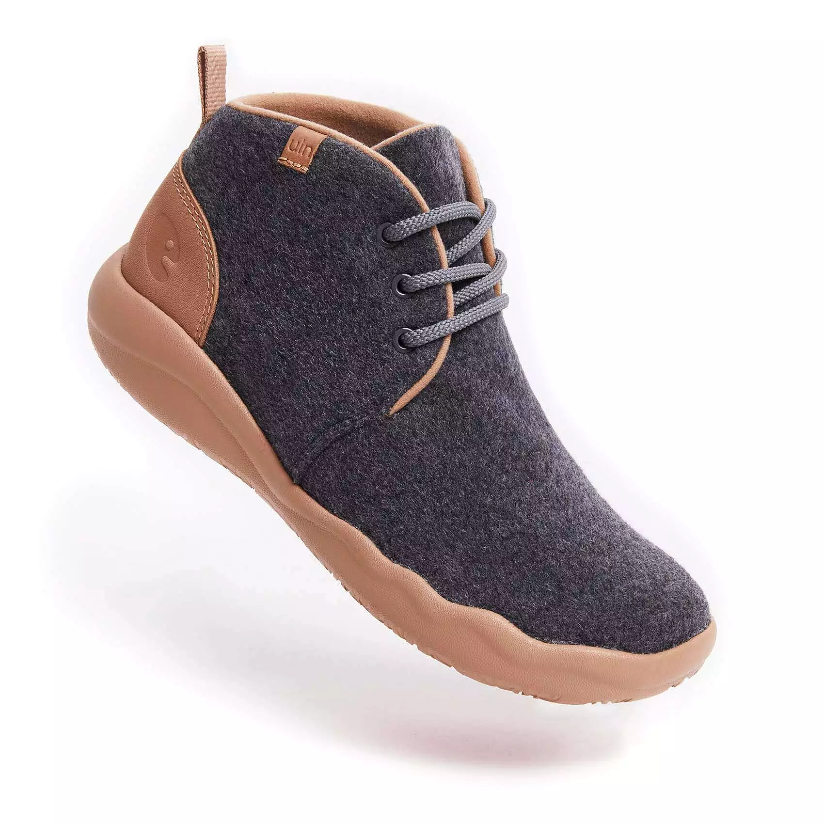 Bilbao Men's Gray Wool Lace-up Boots