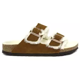 Birkenstock Arizona Shearling Casual Buckles Suede Leather Sandals - UK 5.5