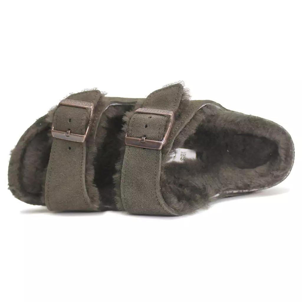 Birkenstock Arizona Shearling Casual Buckles Suede Leather - UK 3.5