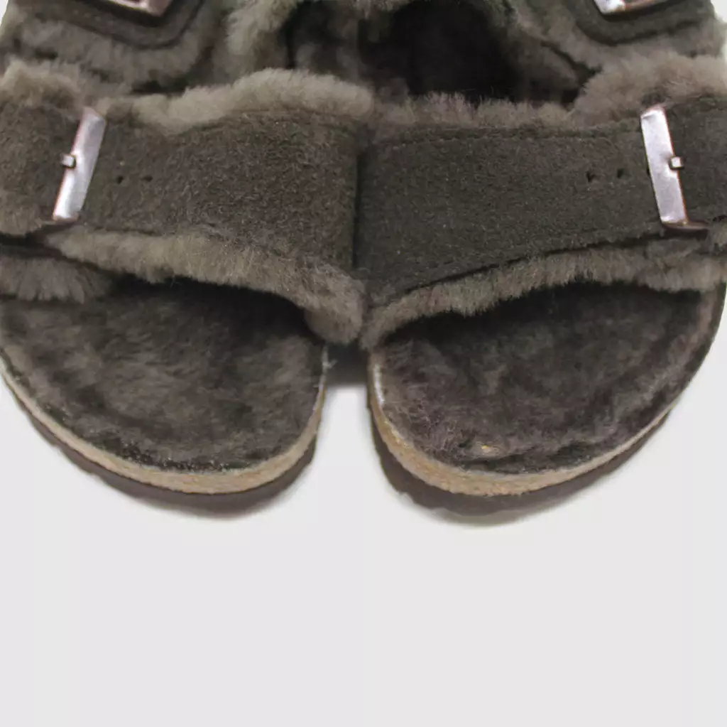 Birkenstock Arizona Shearling Casual Buckles Suede Leather - UK 3.5