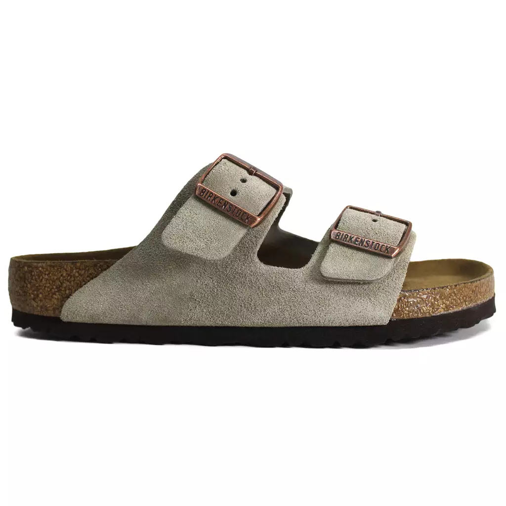 Birkenstock Arizona Soft Footbed Suede Unisex Sandals - Beige (0951303)