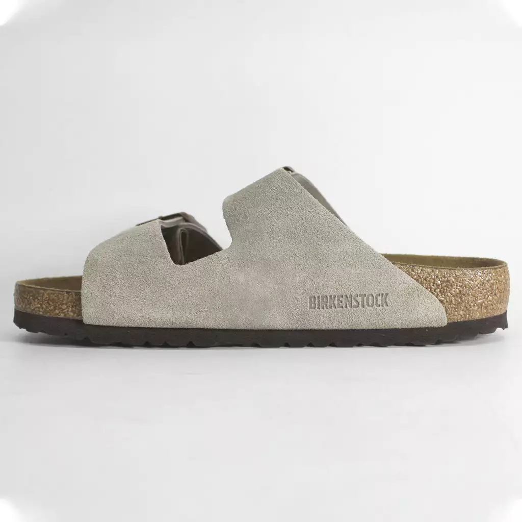 Birkenstock Arizona Soft Footbed Suede Unisex Sandals - Beige (0951303)