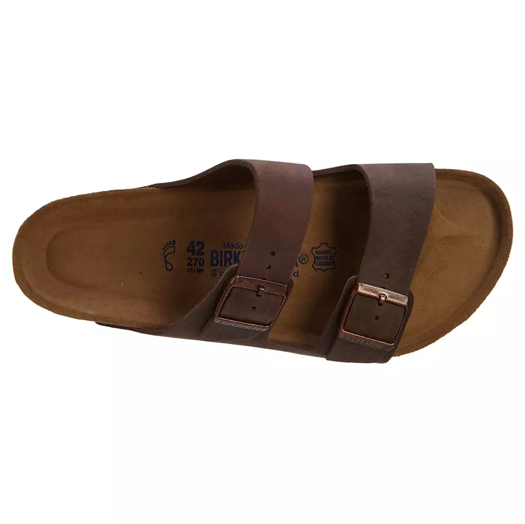 Birkenstock Sandals Arizona BS, UK 7.5 - Casual Buckles Straps Slides, Oiled Nubuck