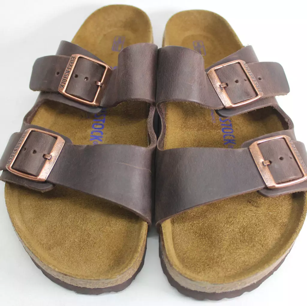 Birkenstock Sandals Arizona BS, UK 7.5 - Casual Buckles Straps Slides, Oiled Nubuck