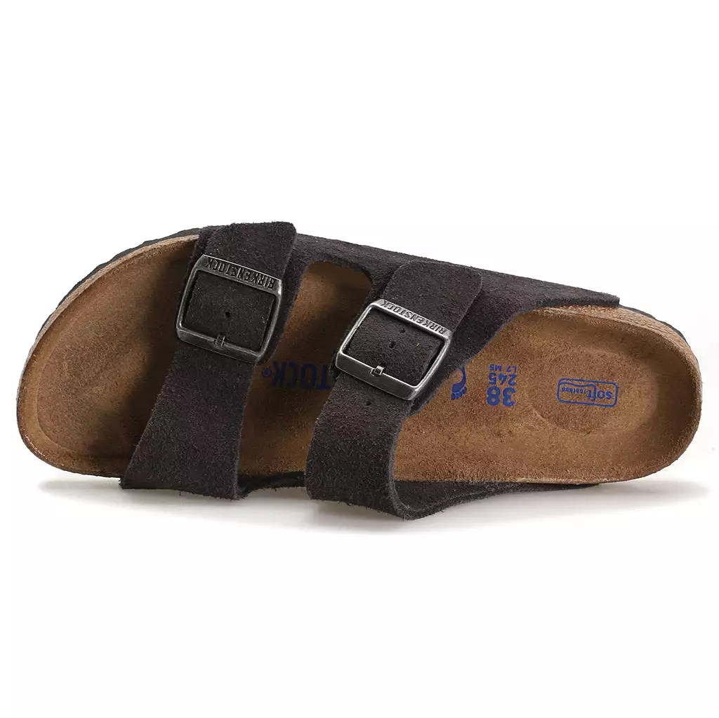 Birkenstock Sandals, Arizona Casual Slip On, Suede Leather, Unisex, UK 9.5