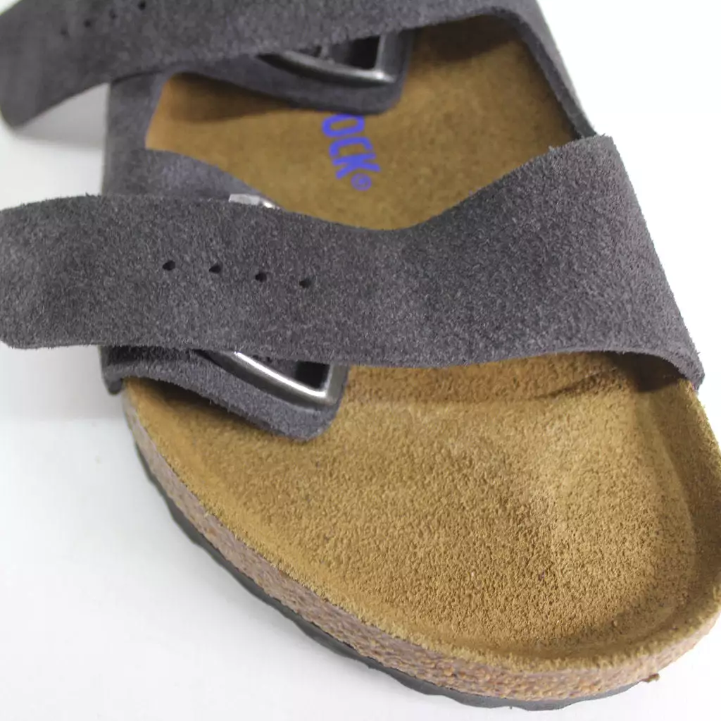 Birkenstock Sandals, Arizona Casual Slip On, Suede Leather, Unisex, UK 9.5