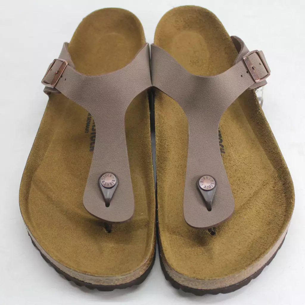 Birkenstock Sandals Gizeh Buckle Toe-Post Open-Back Birko-Flor - UK Size 10.5