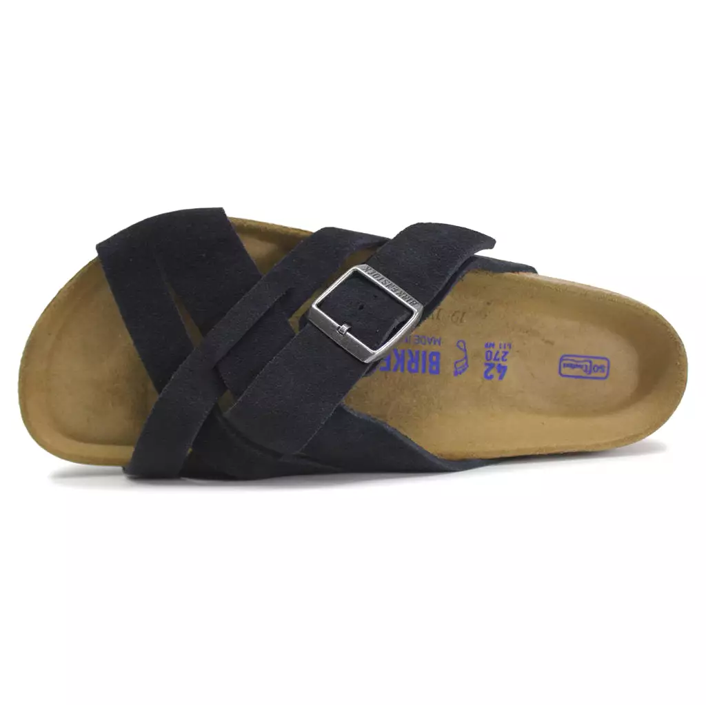 Birkenstock Sandals - Lugano Casual Buckle Slides - Suede Leather - UK 11.5