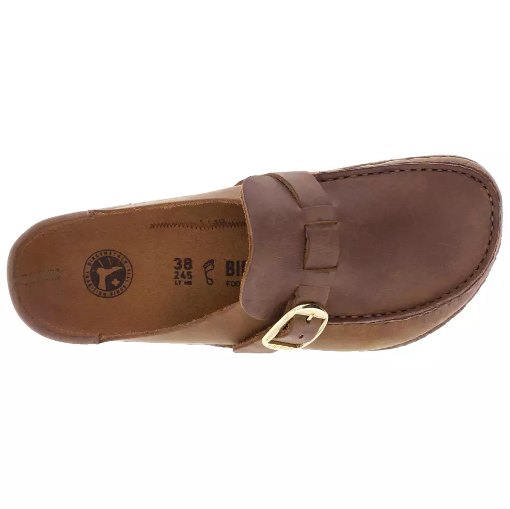 Birkenstock Unisex Buckley Slip-On Oiled Leather Sandals - Size 7