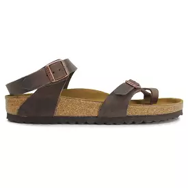 Birkenstock Yara Ankle Strap Toe-Post Sandals in Oiled Nubuck - UK 7