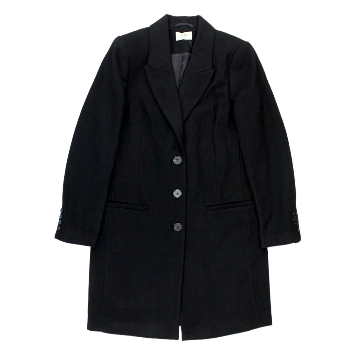 Black Astrid Wool Coat by Hush