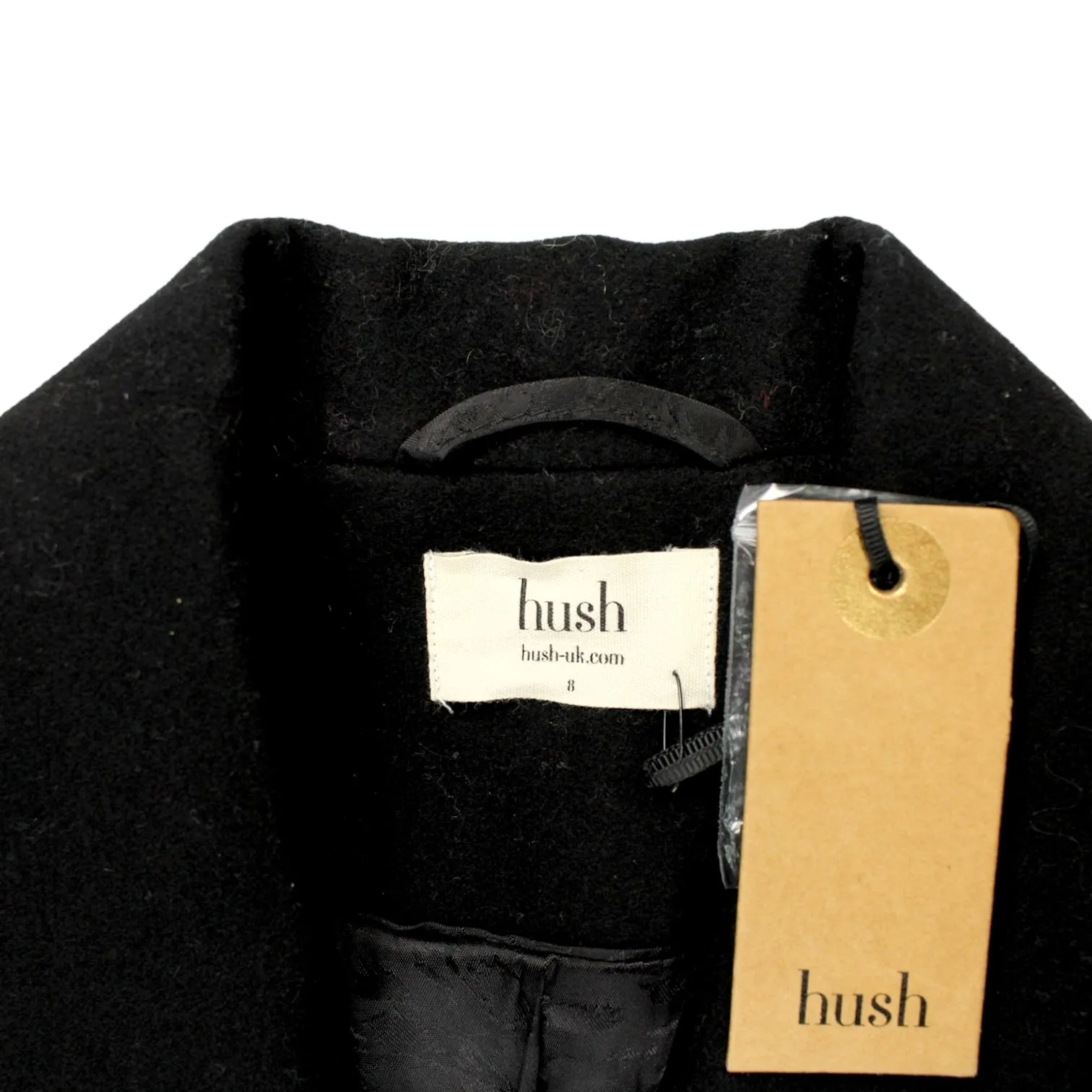 Black Astrid Wool Coat by Hush