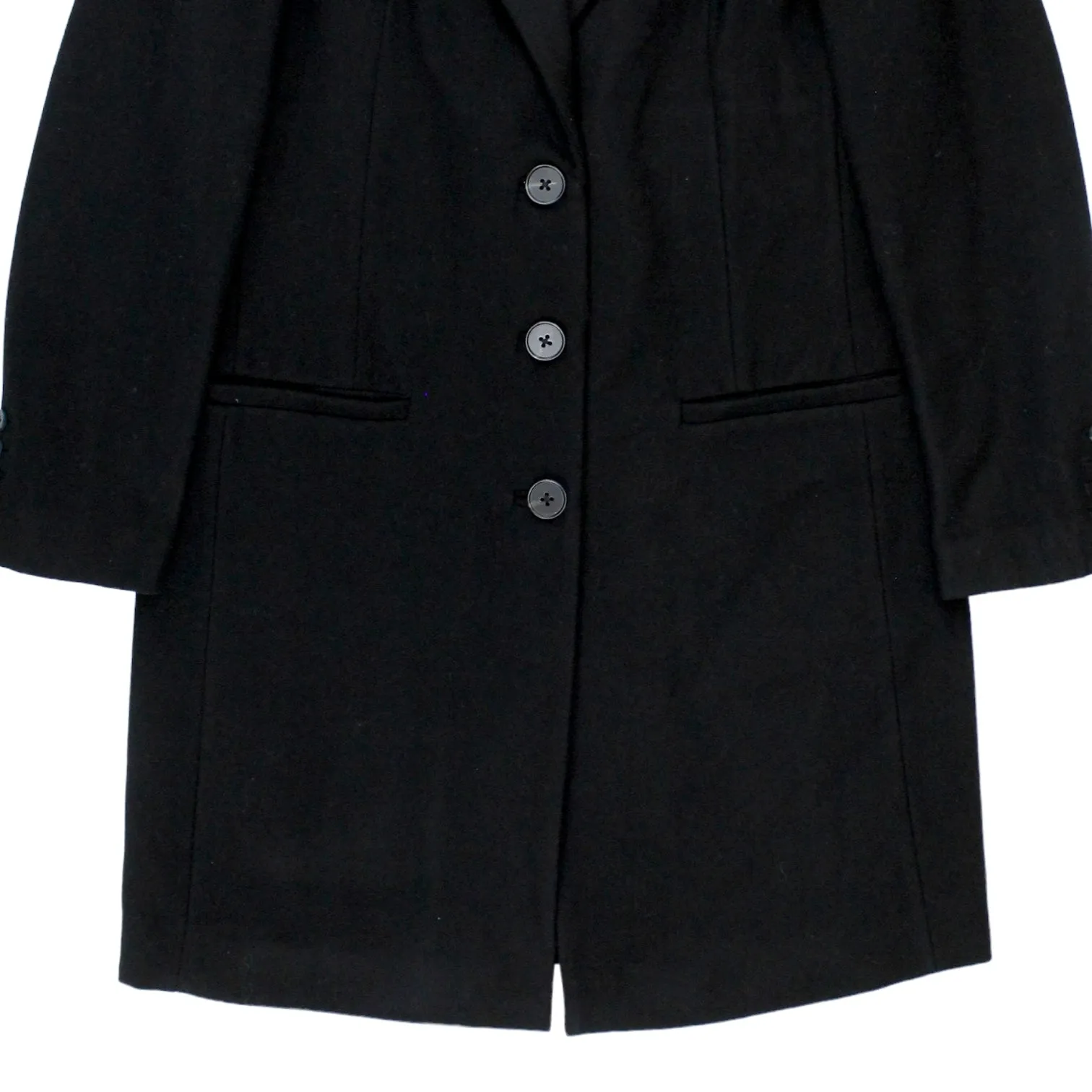 Black Astrid Wool Coat by Hush