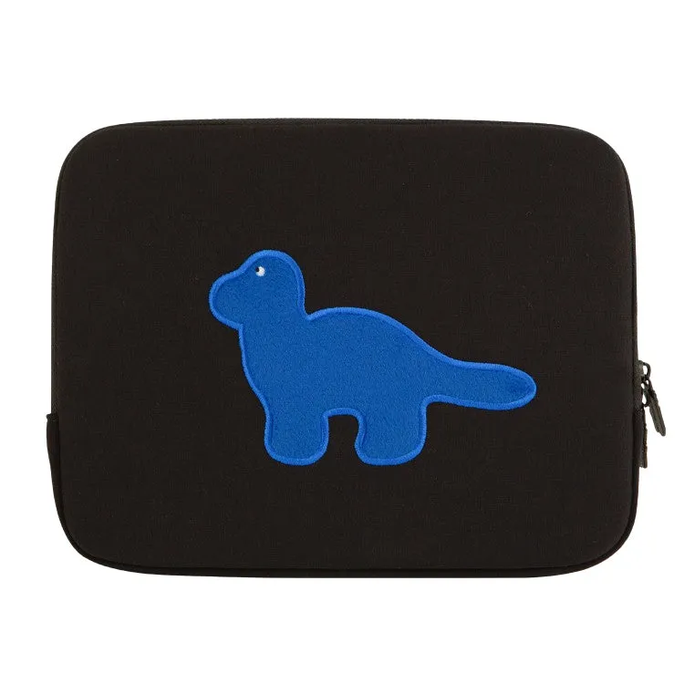 Black Blue Dinosaur Laptop Sleeves - iPad 11 13 15-inch Fitted Cases - Pouches - Protective Covers - Purses - Handbags - Square 