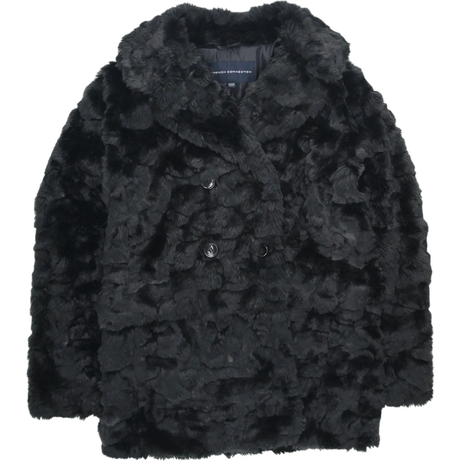 Black Faux Fur French Connection Coat