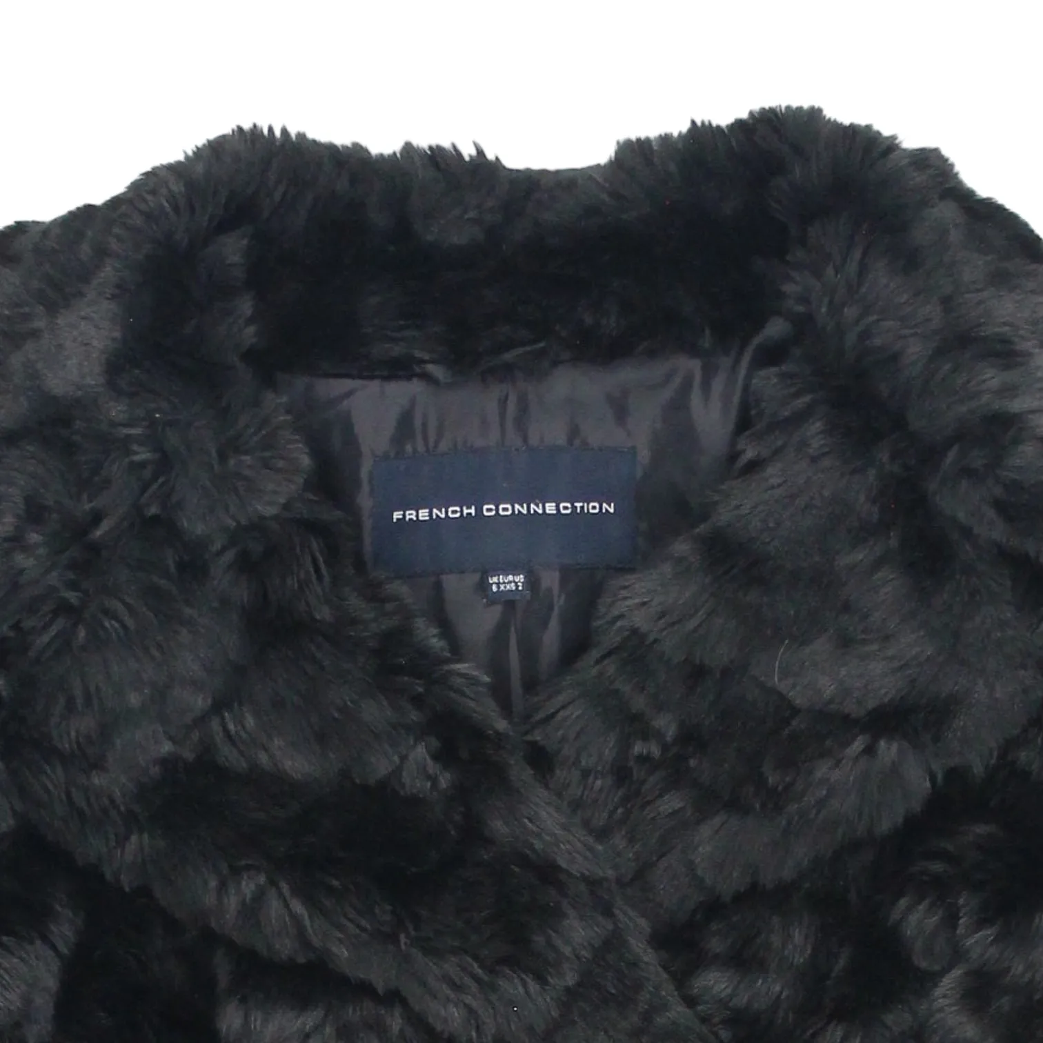 Black Faux Fur French Connection Coat