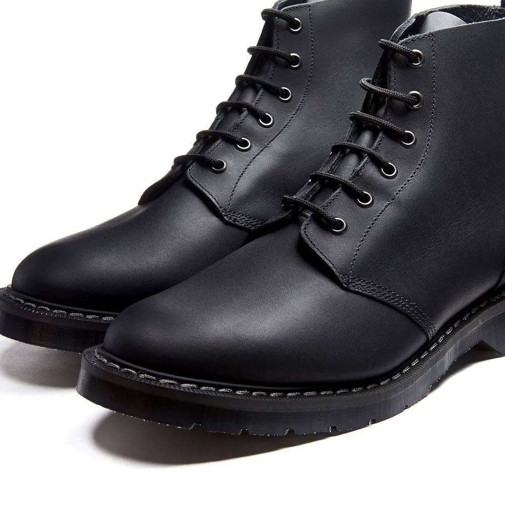 Black Greasy Leather Boot - Astronaut Collection by Solovair 1969 (6 Eyelet)