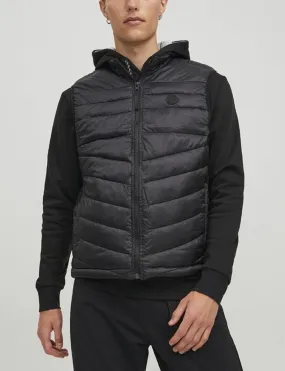 Black Hero Puffer Bodywarmer Gilet by Jack & Jones