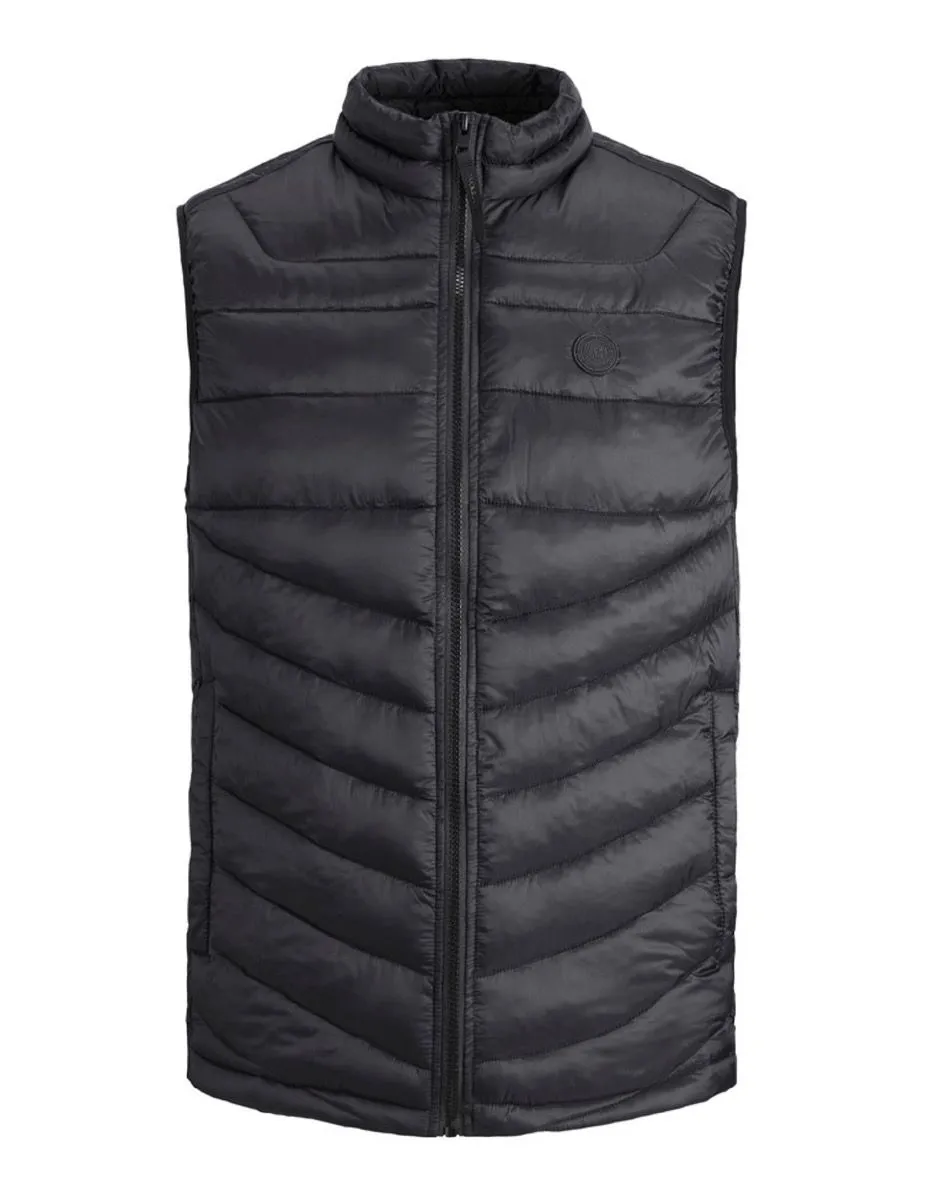 Black Hero Puffer Bodywarmer Gilet by Jack & Jones