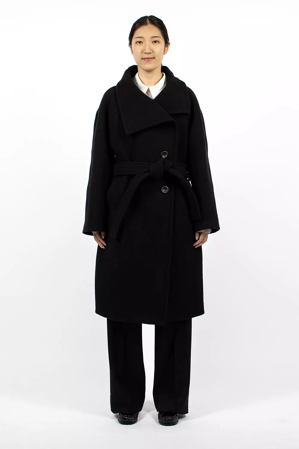 Black High Neck Coat