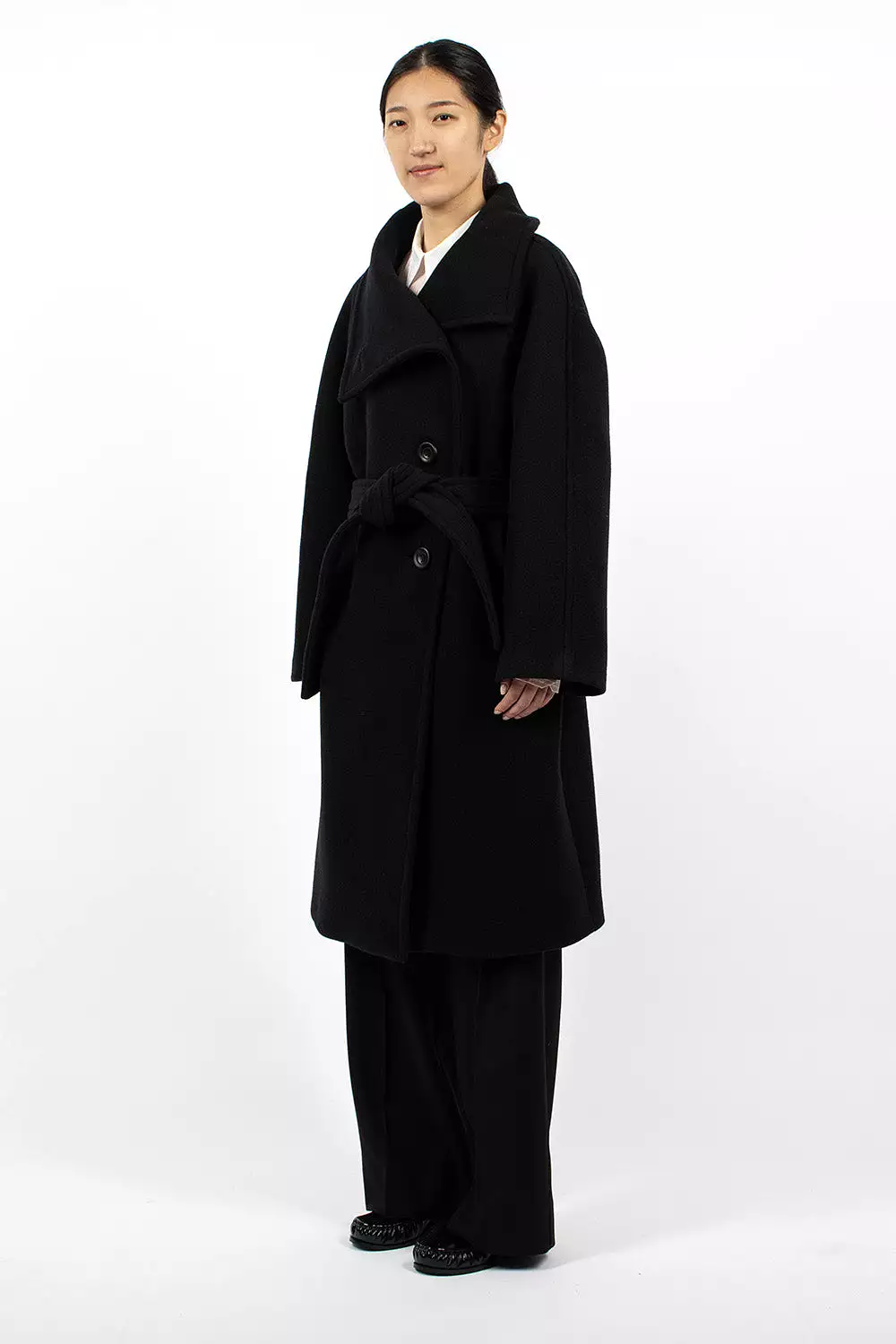 Black High Neck Coat