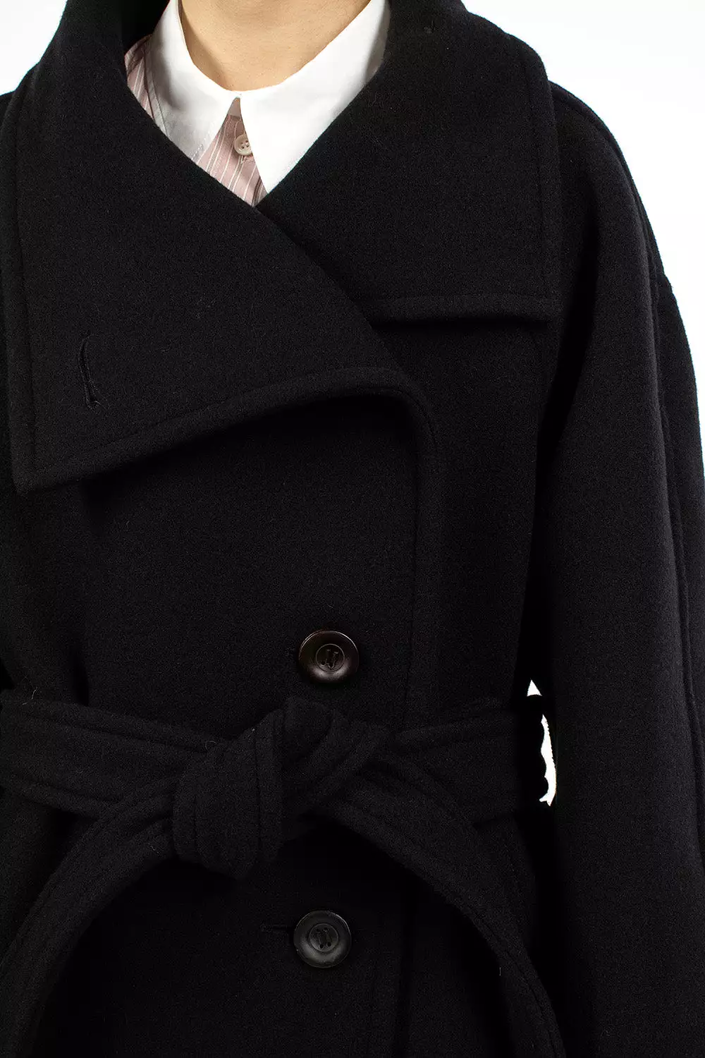 Black High Neck Coat