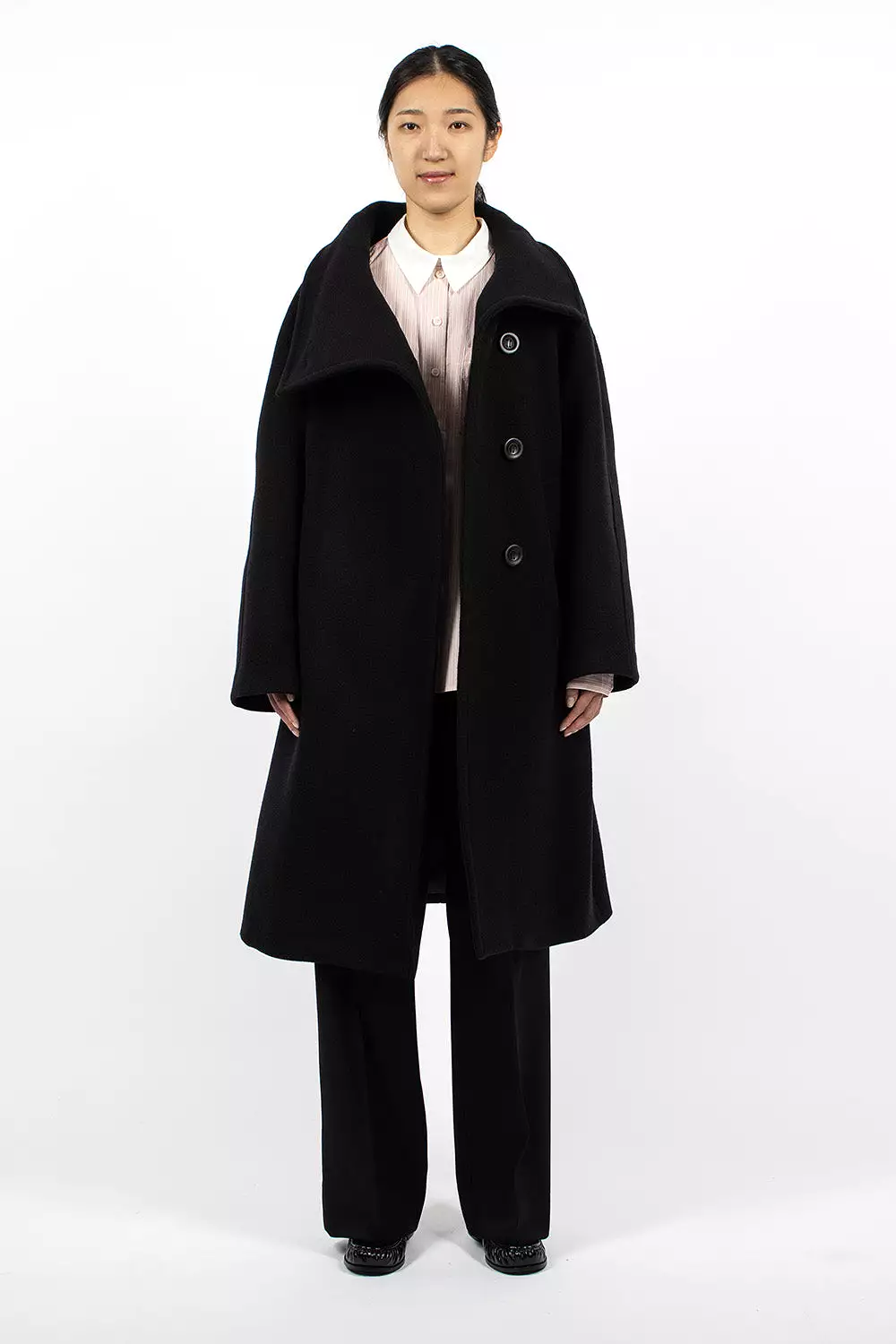 Black High Neck Coat