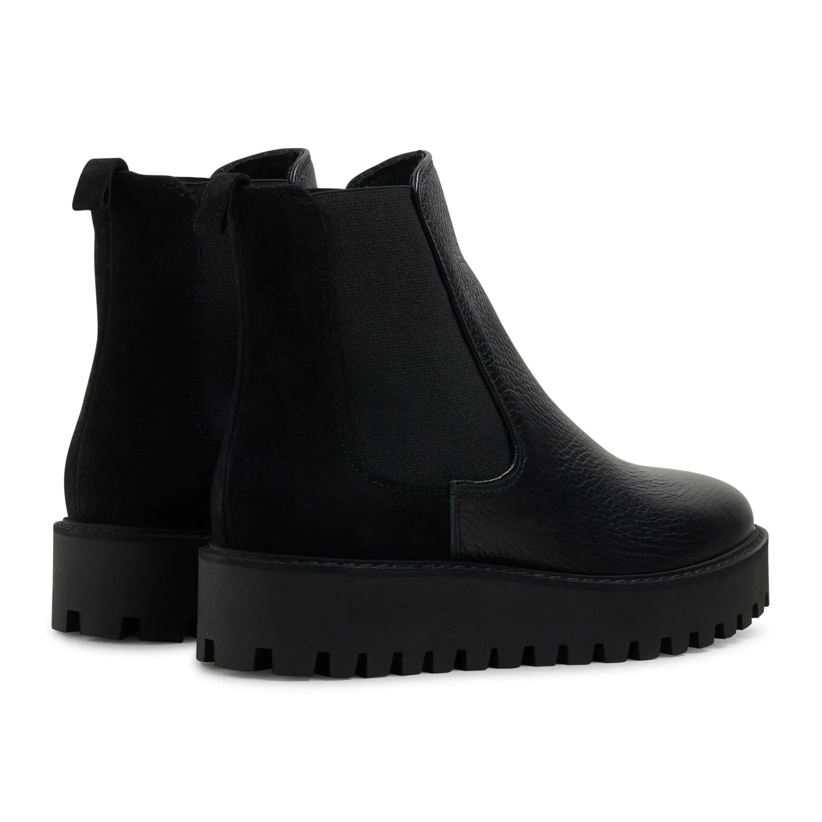 Black Leather Mina Chelsea Boots