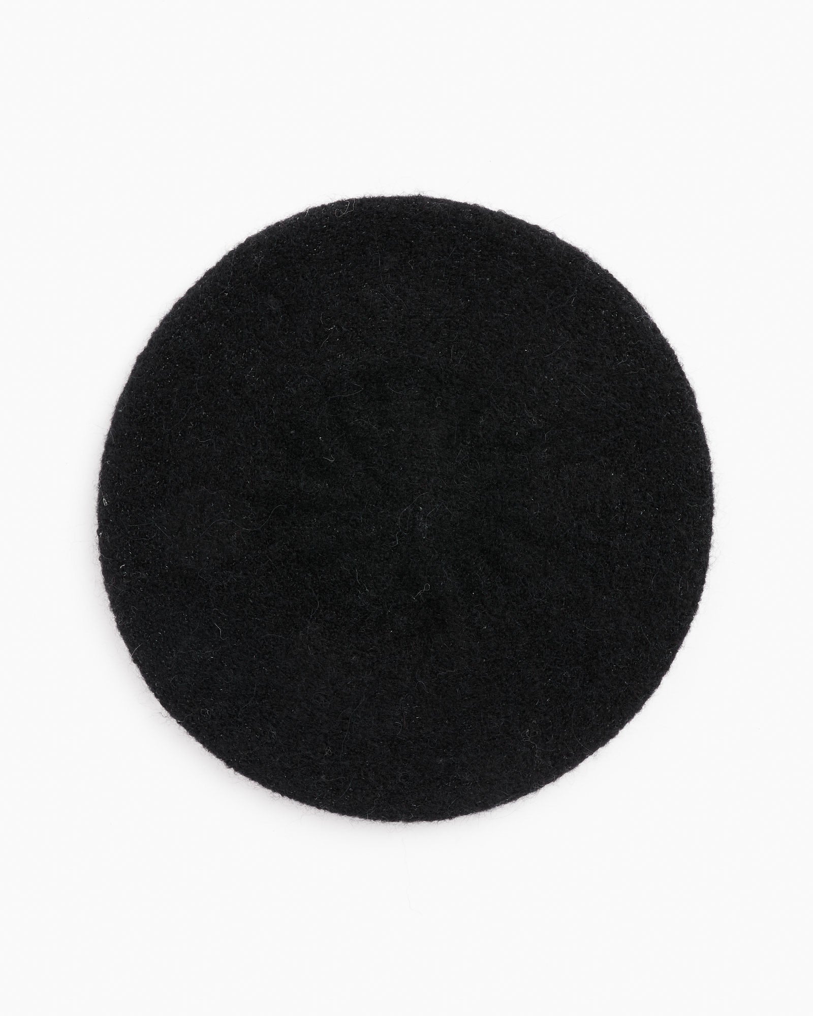 Black Melange Horizontal Beret