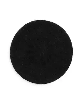 Black Melange Horizontal Beret