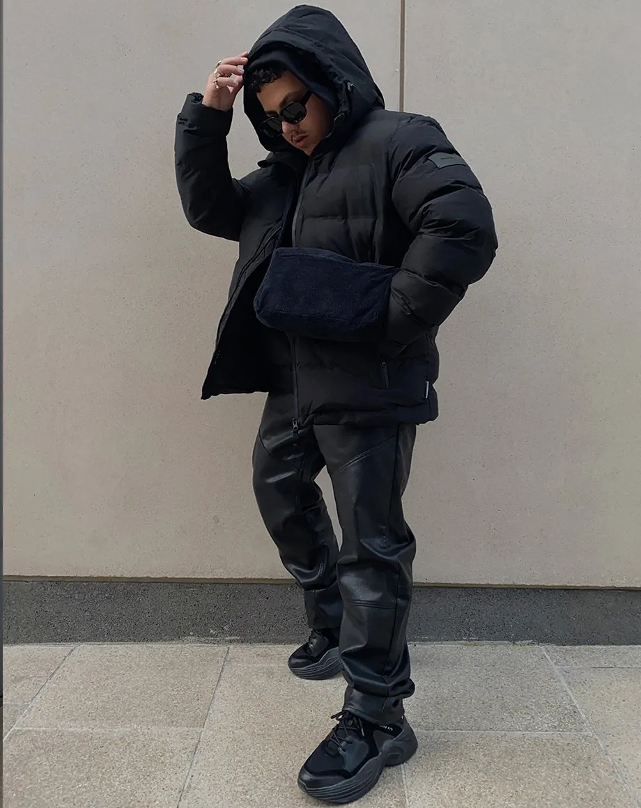 Black NORE Oversized Unisex Puffer Jacket